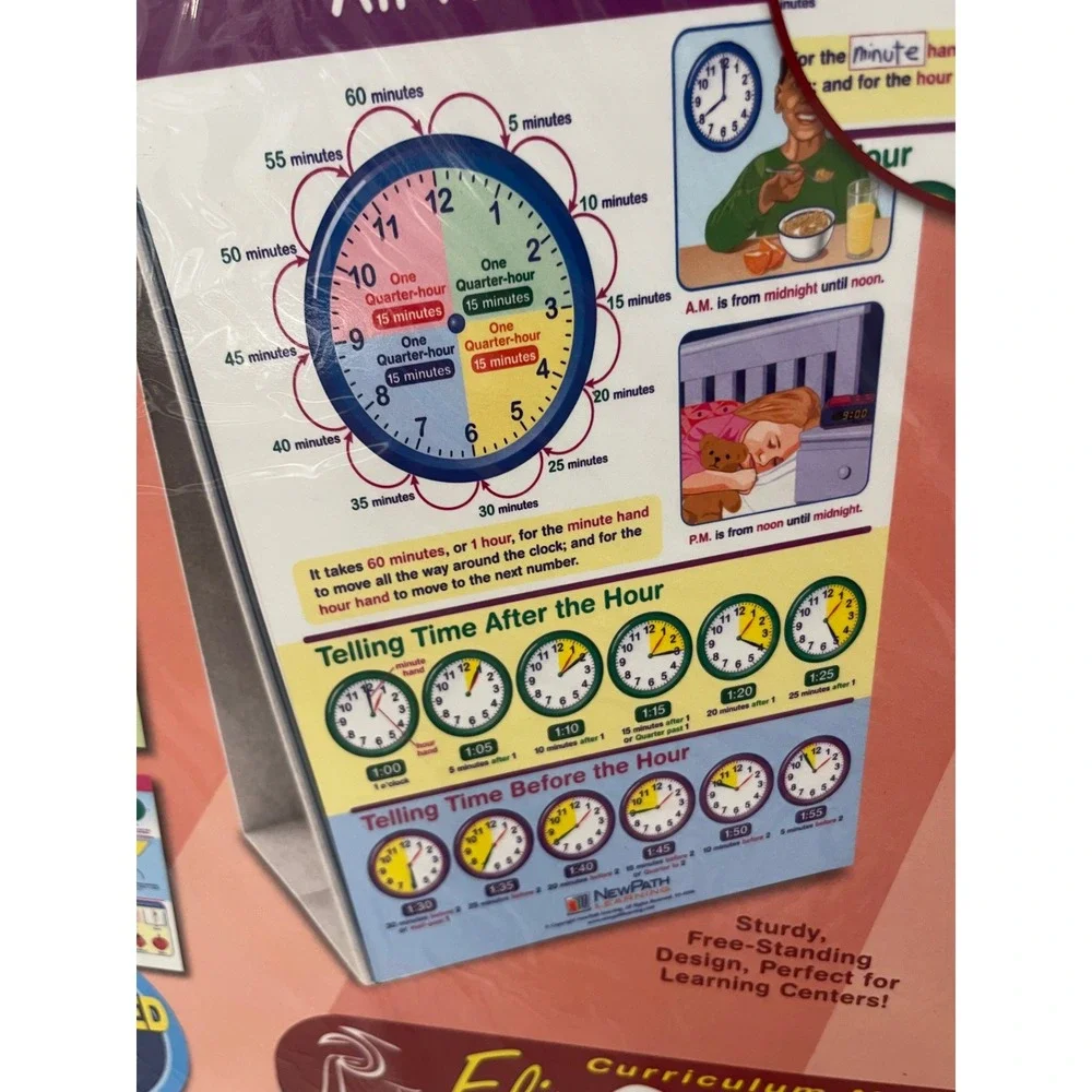 NewPath Learning Math Flip Charts Grade 2 Multicolor Curriculum Mastery 33-2001